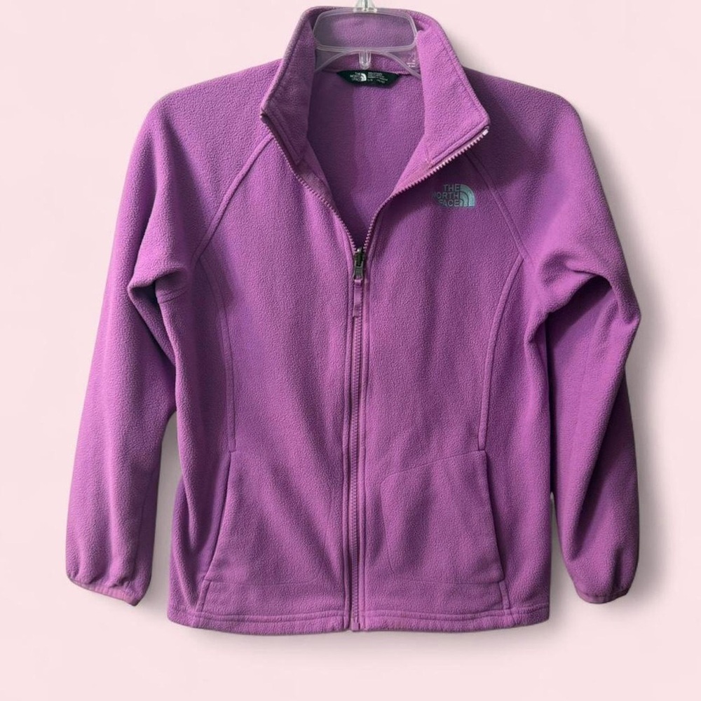 Girl’s The North Face Full Zip Fleece Jacket Purple Large 14/16